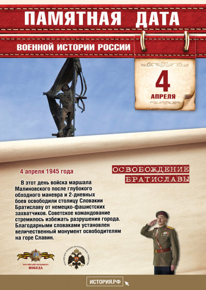 4 апреля  - Памятная дата военной истории России.